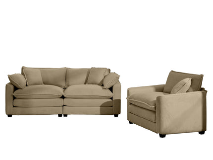 Elegant Oversized Sectional Sofa Set With Deep Seats And Flexible Layout