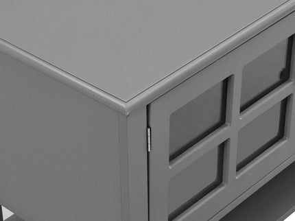 TV Stand, Entertainment Center With Dual Drawers And Hidden Storage, Cabinet With Soft Closing Doors And Sleek Panel Design