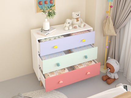 3 Drawer Dresser, Storage Cabinet With Anti Tip Safety