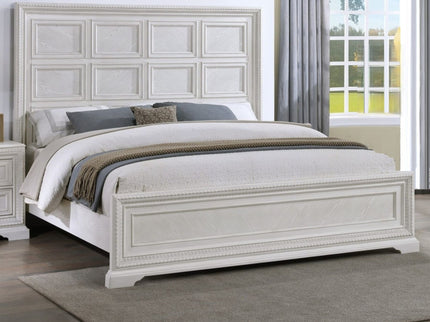 Geometric Design Headboard Panel Bed