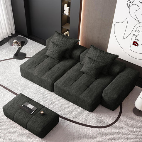Modern Oversized Diy Combination Modular Sectional Sofa With Pillows