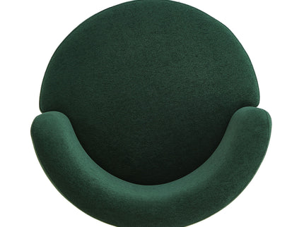 Round Swivel Accent Chair With Ergonomic Backrest For Living Room