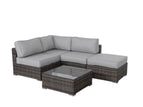 Dark Brown / 3 Pc. 2 Seater Sectional, Ottoman, Table