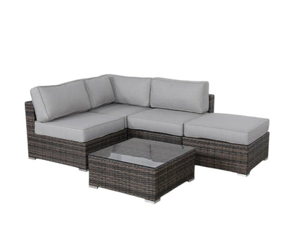 Seating Set With Cushions Handcrafted Wicker Design