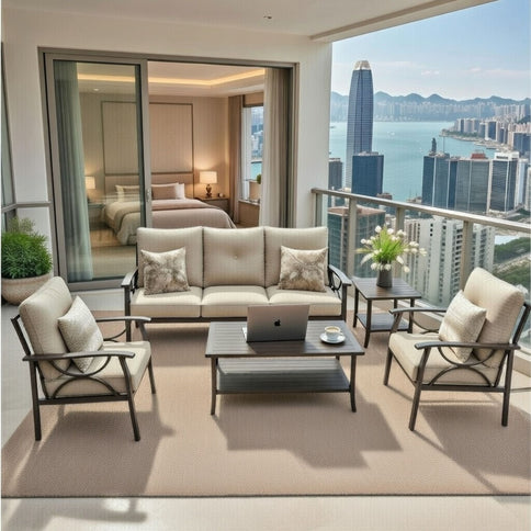 Patio Furniture Set & Coffee Table For Backyard