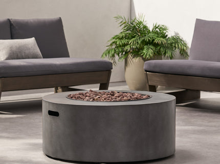 Round Iron Fire Pit With 40, 000 Btu