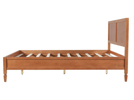 Classic Platform Bed Frame With Panel Headboard