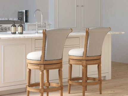 Swivel Barstool With High-Back