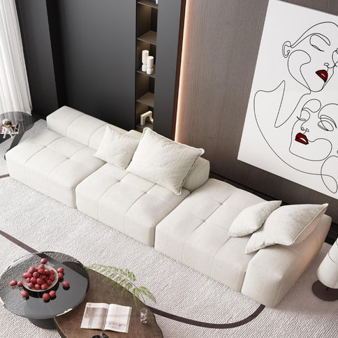 Modern Oversized Diy Combination Modular Sectional Sofa With Pillows