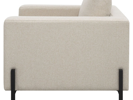 Schwan - Upholstered Track Arm Accent Chair - Oatmeal