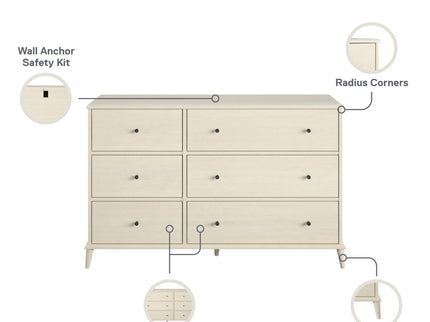 Farnsworth - 6 Drawer Dresser - Ivory