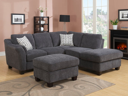 Ottoman - Gray - Wood
