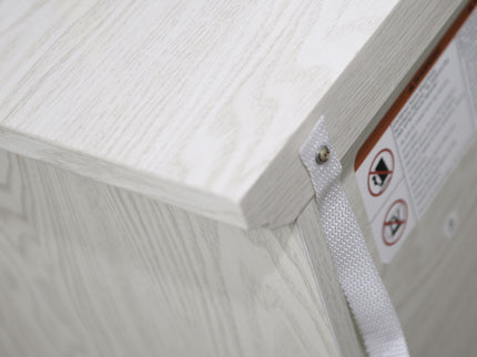 Sideboard Cabinet With Mirrored Doors, Adjustable Shelf, Metal Handles