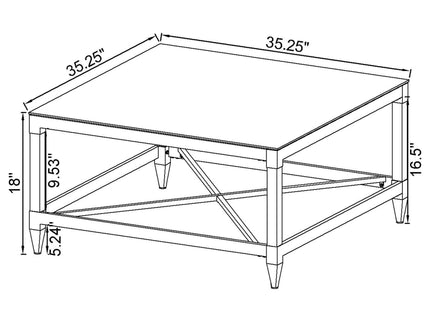 Wallingsford - 2 Piece Square Coffee And End Table Set - Chrome