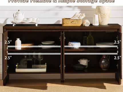 Sideboard Buffet Cabinet With Adjustable Shelves