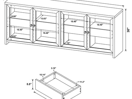 Kennison - TV Stand - Black