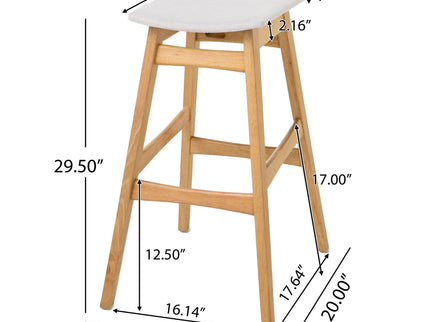 Modern Bar Stool Set With Upholstered Seating