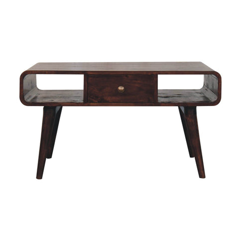 Solid Wood Curved Coffee Table