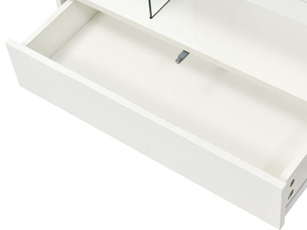 LED Coffee Table With 2 Drawers And Display Shelves