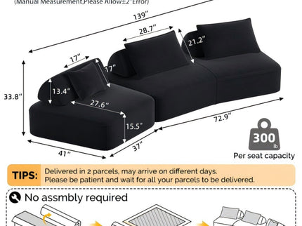 Modern Luxury Oversized Modular Sectional Sofa Set