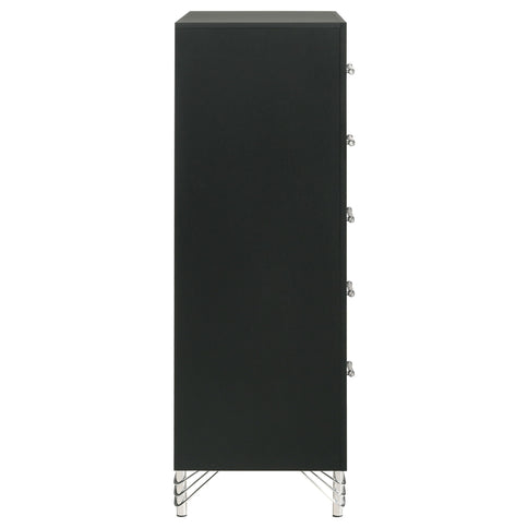 Malcolm - 5 Drawer Bedroom Chest - Black