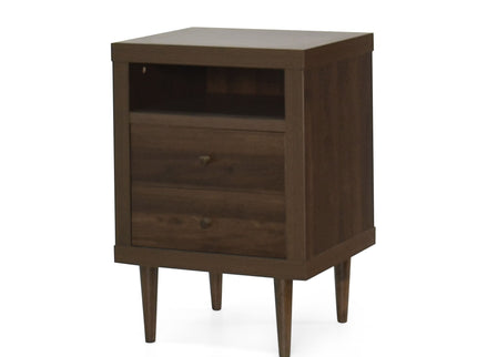 Nystrom - Mid Century Modern 2 Drawer Nightstand