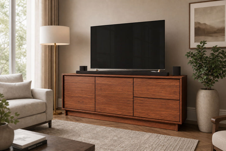 TV Stand For TVs Up To 60" With 2 Doors And 2 Drawers