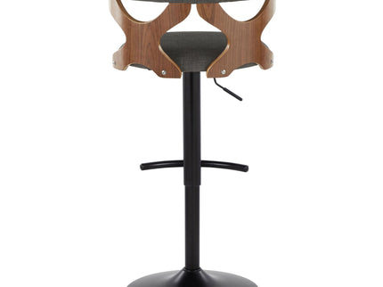 Gardenia - Contemporary Adjustable Barstool, Swivel With Rounded T Footrest (Set of 2)