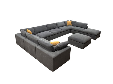 Custom Configuration Modular Sectional & Toss Pillows