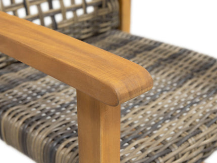 Outdoor Dining Chair Acacia Wood Frame (Set of 2)