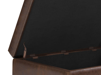 Shay - Large Square Coffee Table Storage Ottoman Mid-Century Style