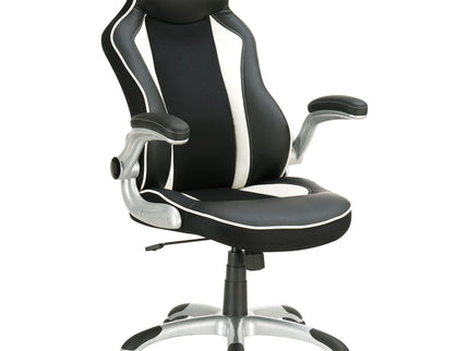 Adjustable Height Office Chair With Ergonomic Design And Swivel Mechanism - Black