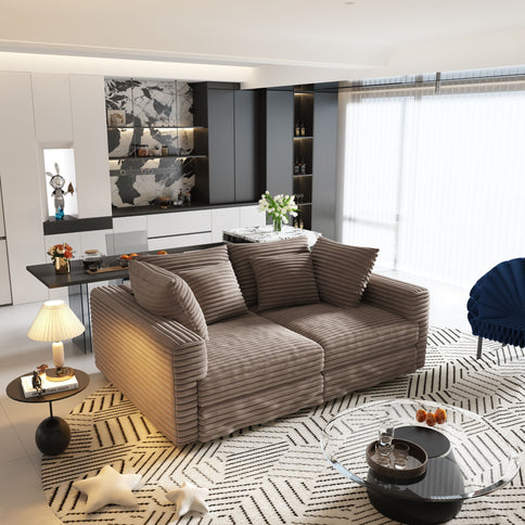 Modern Comfy Upholstered Sofa Cloud Couch & Deep Seat Couches