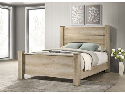 Sansome - Queen Panel Bed - Oak