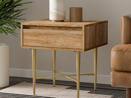 Fallon - End Table With Drawer - Natural