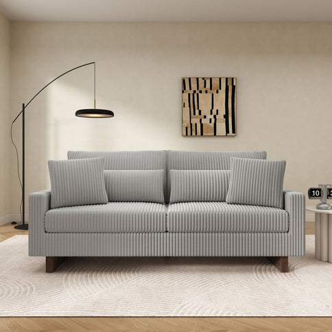 Modern Loveseat Sofa With 4 Pillows