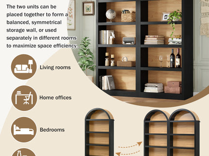 Freestanding Tall Bookshelves (Set of 2)