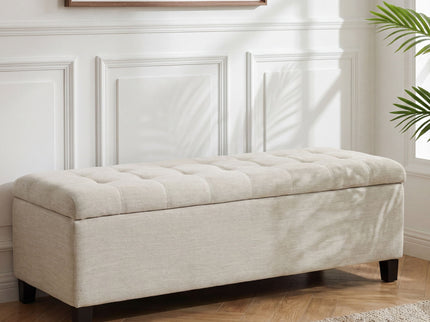 Upholstered Storage Ottoman Bench
