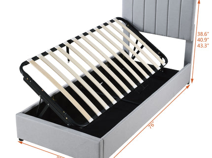 Upholstered Platform Bed With A Hydraulic Storage System