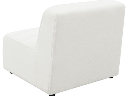 Bonnie - Upholstered Armless Chair With Channel Tufting - Ivory