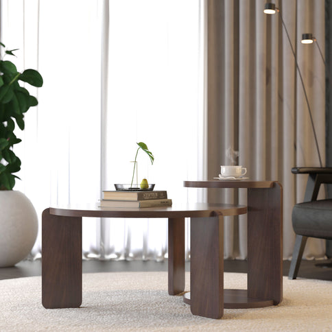 Round Coffee & End Table Set