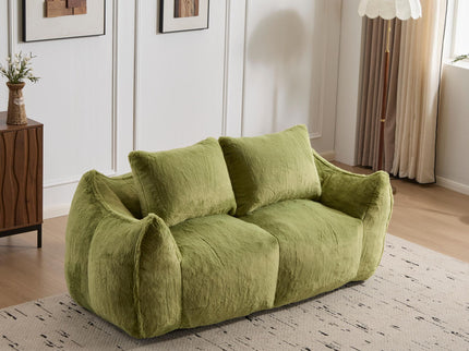 Giant Bean Bag Couch, Ultra Soft Fluffy Loveseat For Living Room