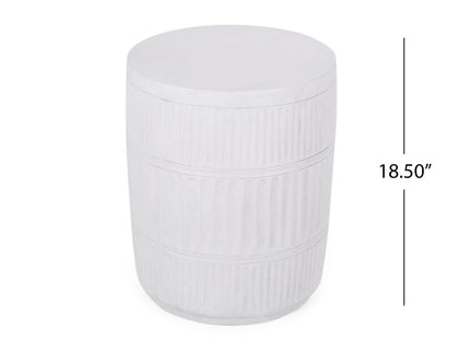 Outdoor Patio End Table - Antique White