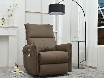 29.92" 270 Power Swivel Rocker Recliner Chair, Electric Glider Reclining Sofa With USB Ports, Power Swivel Glider, Rocking Chair Nursery Recliners For Living Room Bedroom