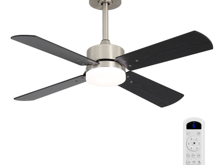 42" Ceiling Fan With Light And Memory Function, DC Reversible Motor, 4 Blades