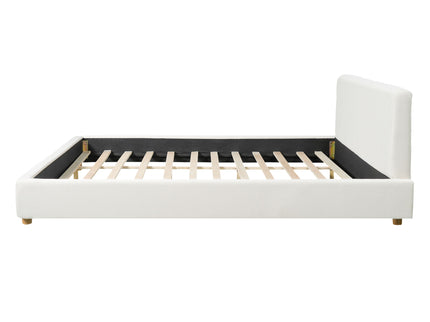 Upholstered Platform Bed Frame With Thick Headboard