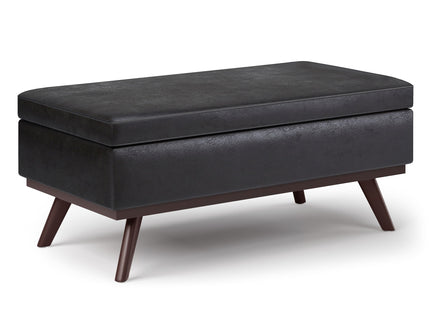 Owen - Lift Top Large Coffee Table Storage Ottoman, Mid Century Style