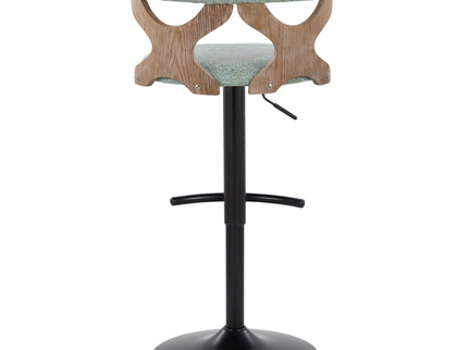 Gardenia - Contemporary Adjustable Barstool With Swivel With Rounded T Footrest (Set of 2)