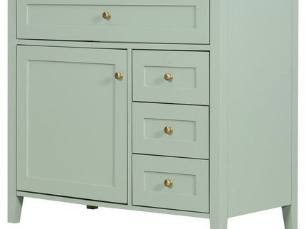 Bathroom Vanity With Sink, Cabinet With 3 Drawers And Adjustable Shelf