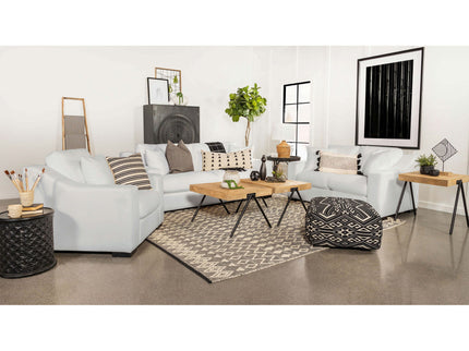 Chelan - Upholstered Sloped Arm Accent Chair - White